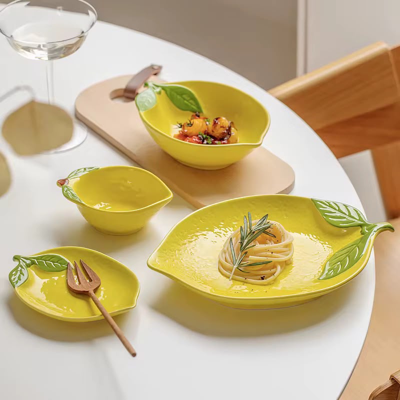 Lemon Bowls and Plate