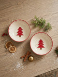 Christmas Tree & Reindeer Ceramic Bowls