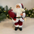Santa with Teddy Bear Figurine