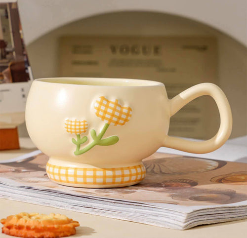 Ceramic Flower Mug