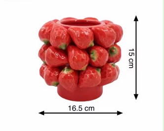 Strawberry Ceramic Vase