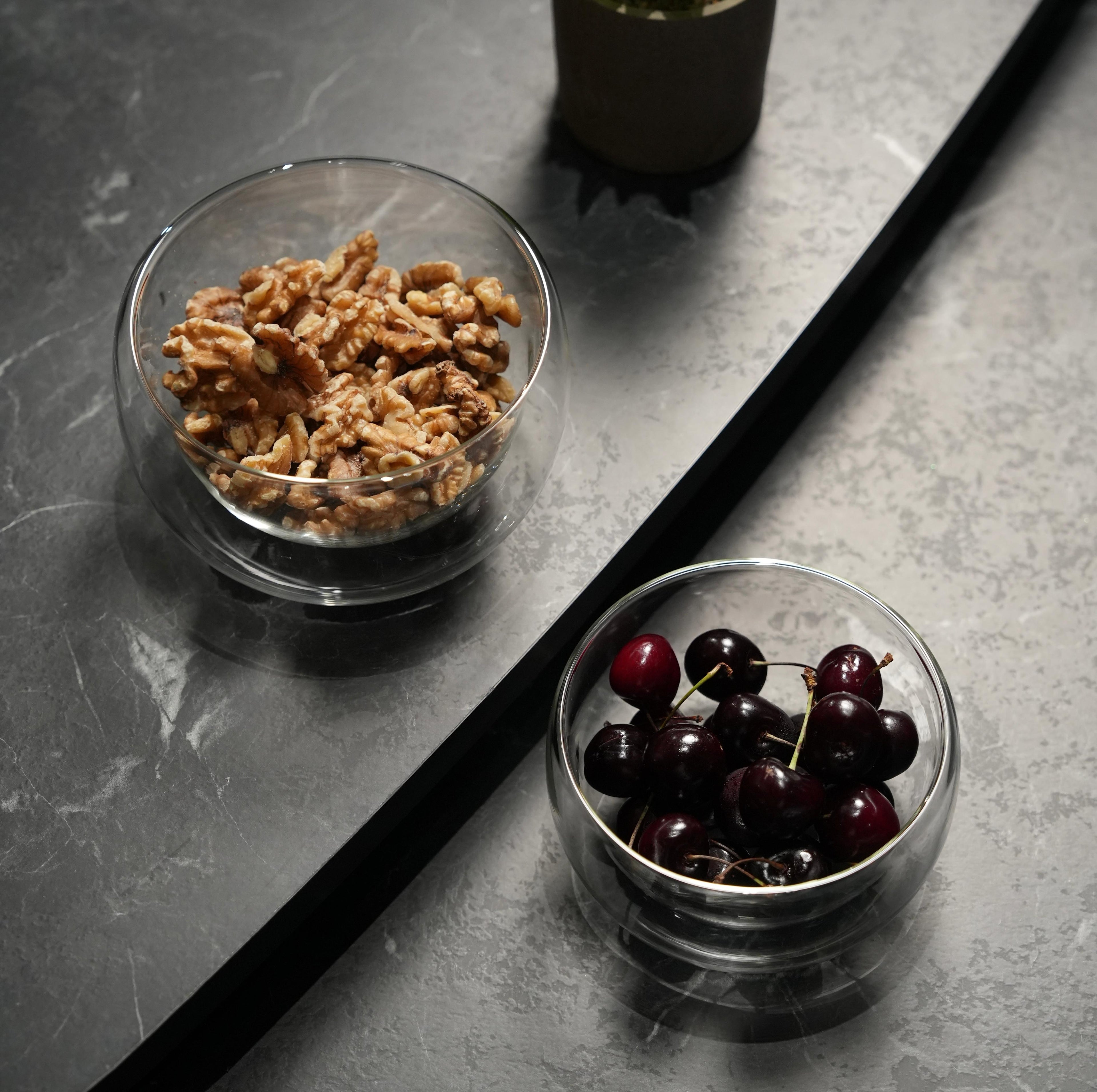 Double Wall Glass Bowls