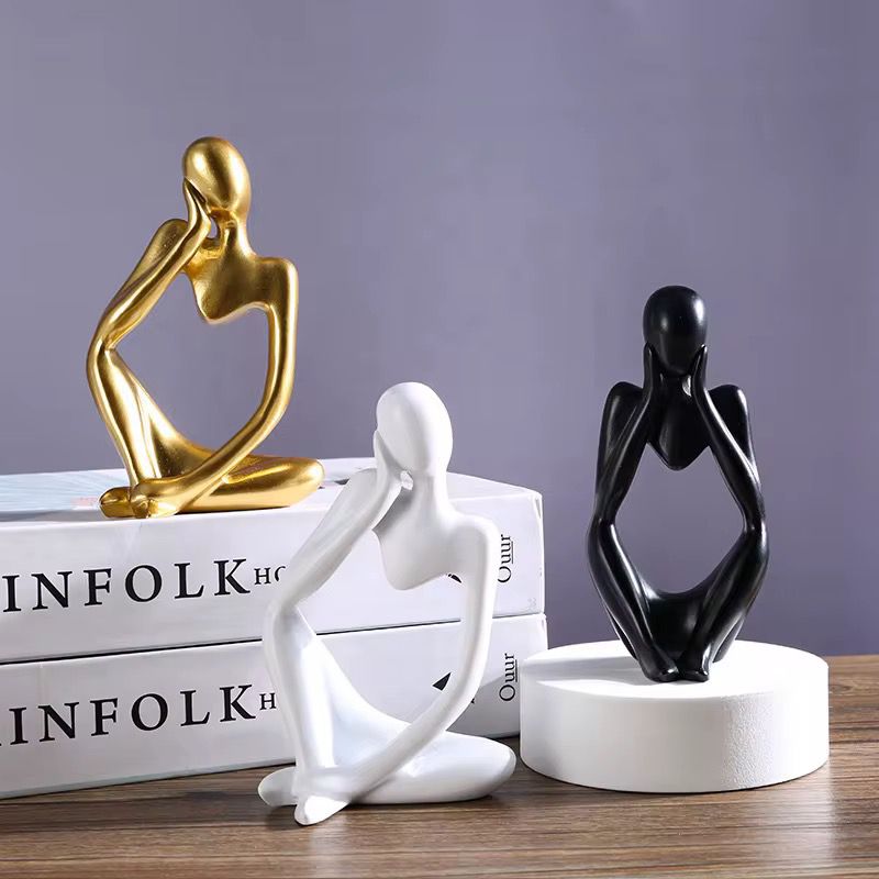 Thinker Statue Abstract Modern Art