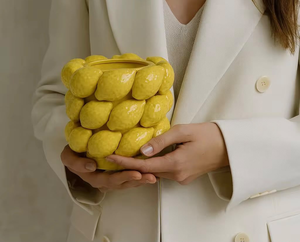 Lemon Ceramic Vase