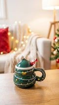 Christmas Mug with Lid and Spoon