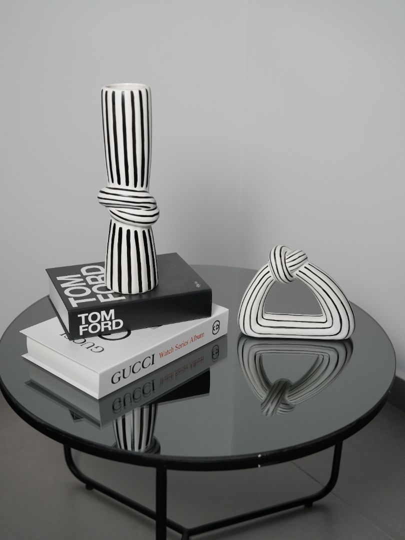 Striped Ceramic Vase