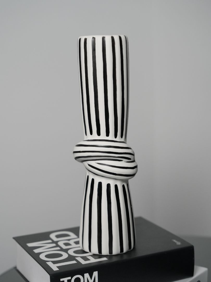 Striped Ceramic Vase