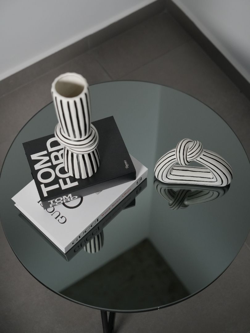 Striped Ceramic Vase