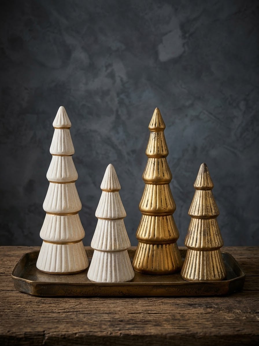Wooden Christmas Tree Set