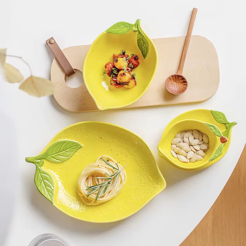 Lemon Bowls and Plate